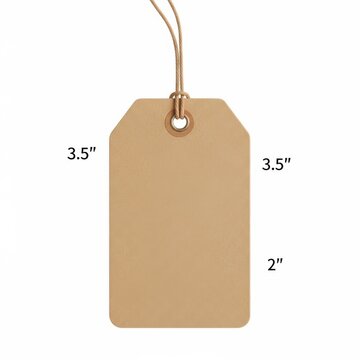 Brown kraft paper tag with attached string for labeling and organization purposes