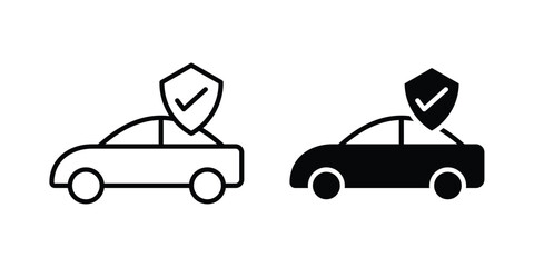 Fototapeta premium Auto insurance icon UI vector. Vector icon set.