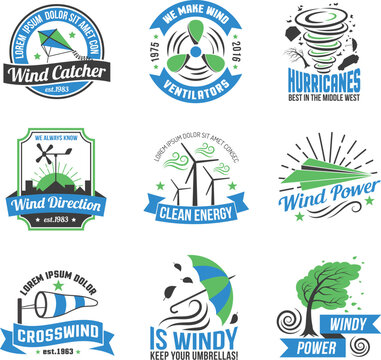Wind Power & Meteorology Badge Set