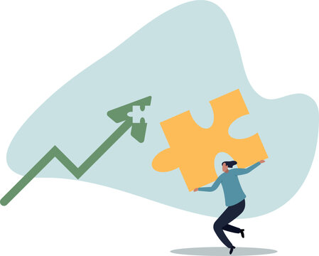 Growth strategy, solving problem to success in work,human life and situation.