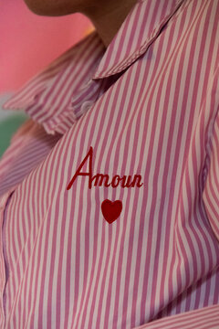 chemise rose d'amour