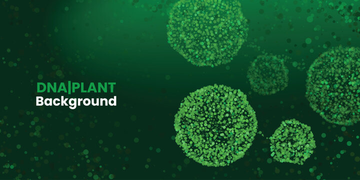 Futuristic eco design with dna plant and genetic engineering concept