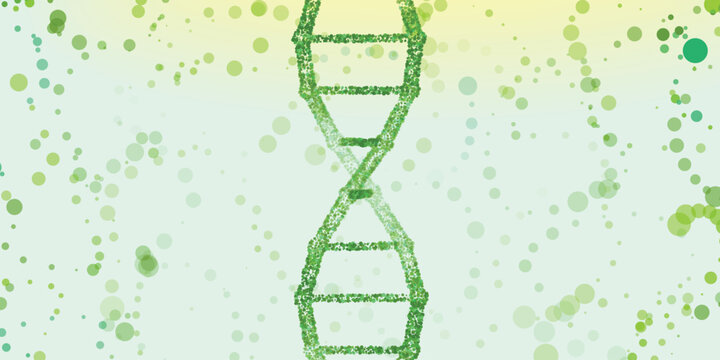 Clean minimal design showing dna plant and organic spiral growth