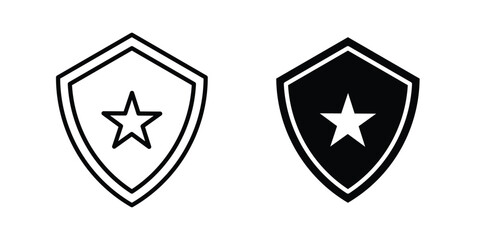 Fototapeta premium Police badge icon UI vector. Vector icon set.
