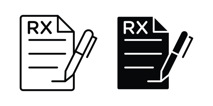 Prescription icon UI vector. Vector icon set.