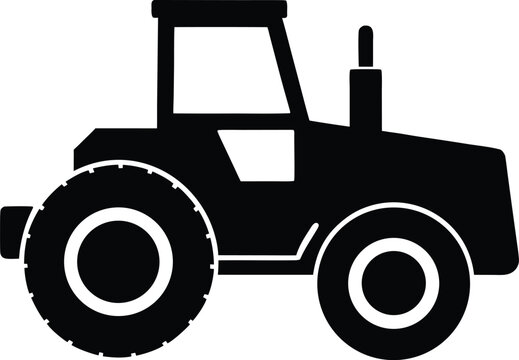 Grader silhouette vector art illustration and minimal black and white design