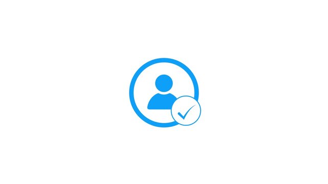 Add new users to the group membership icon 4k animation on white background