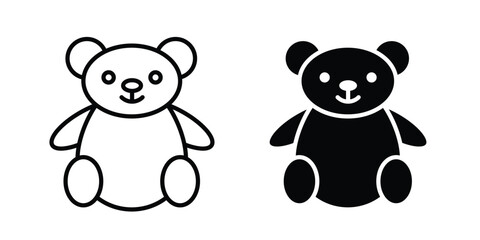 Fototapeta premium Teddy bear icon UI vector. Vector icon set.