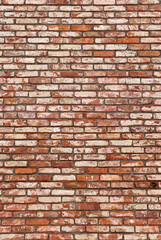 Fototapeta premium Weathered old red brick wall texture background surface