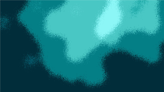 Vector Mysterious teal clouds floating in shadowy darkness, artistic abstract, evoking emotion of deep sea, dark ocean, and serene depth