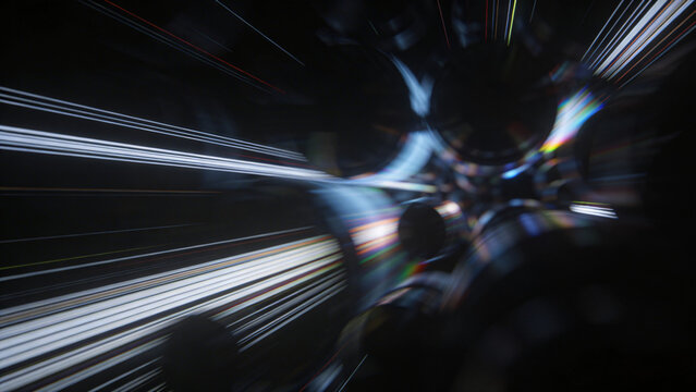 Quantum Wormhole Vortex &mdash; Deep Space Black Hole , Sci-Fi Portal Dark Technology Loop