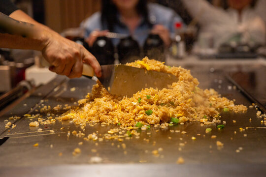 Making Japanese Fried Rice
