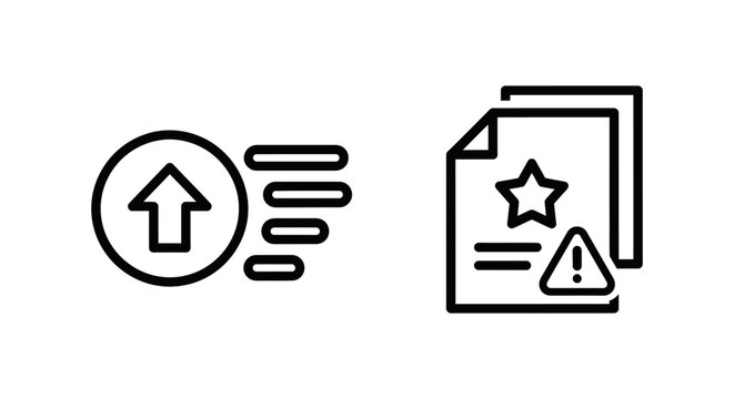 Ticket priority and priority level icons for task management support systems and customer service workflow illustration with priority management document exclamation organization business