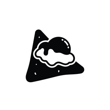 Delicious melted cheese slice on top pizza triangle isolated design