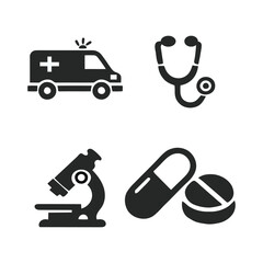 Fototapeta premium Minimalist Medical Healthcare Icons Collection