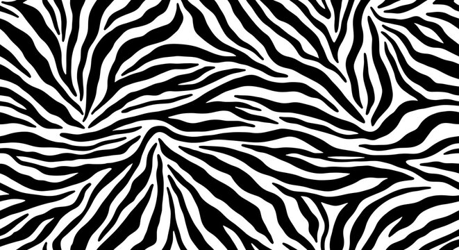 Black and white zebra stripe pattern with repeating contrast continuous