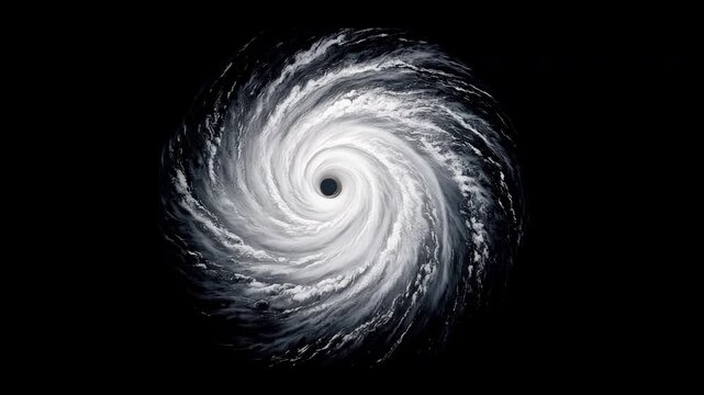 Hurricane on Black 4k