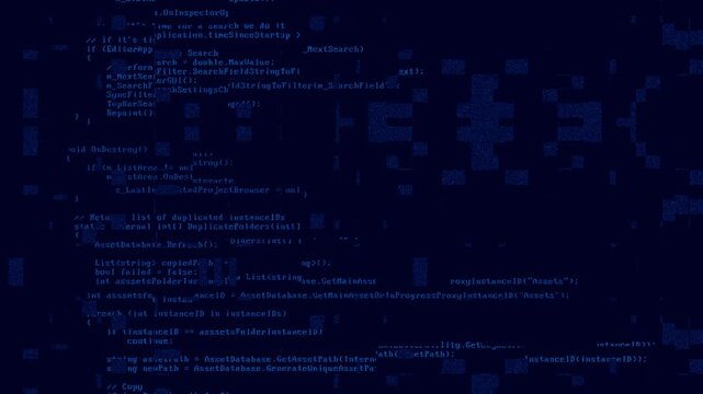 Artificial intelligence program code background Network information security code rolling Technology data background