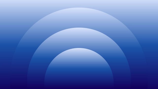 Abstract geometric blue gradient arch motion background, concentric semi circles loop elegant design