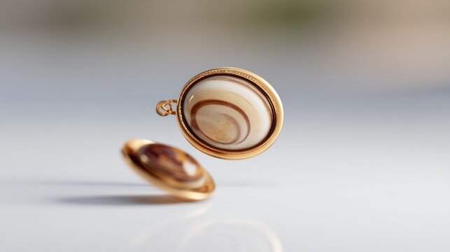 Elegant pair of vintage cufflinks against a soft blurred background