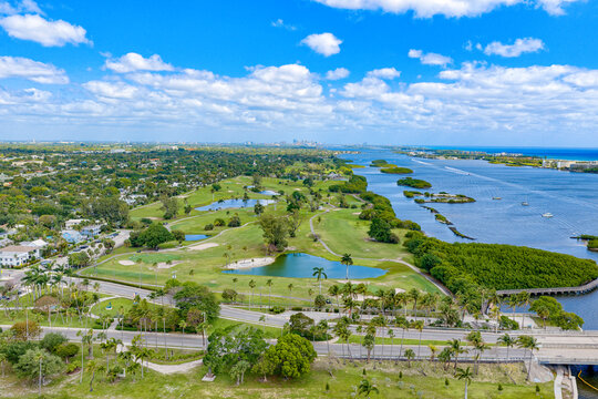 aerial view of Lake Worth Florida golf course