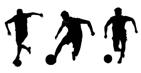 silhouette, vector, sport, people, illustration, soccer, ball, football, player, silhouettes, sports, action, vector silhouettes of football player in different actions,  © ALI
