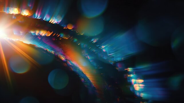 Microscopic View of Fiber Optic Cables in Action