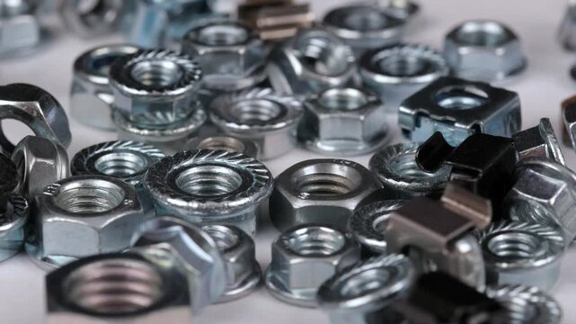  nuts and washers for grounding electrical structures. 