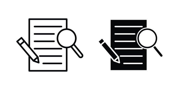 Defining icon and symbol. Vector icons set