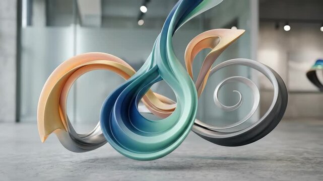 A sleek abstract 3D composition of sculptural forms and clean gradients, elegant modern depth, ultra-realistic, no logos.