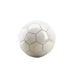 Fototapeta premium Minimal white soccer ball isolated on white background clean football sports equipment aesthetic