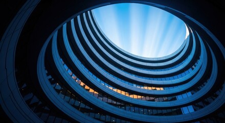 Fototapeta premium Architectural marvel a stunning view of the bmw welt building in munich germany