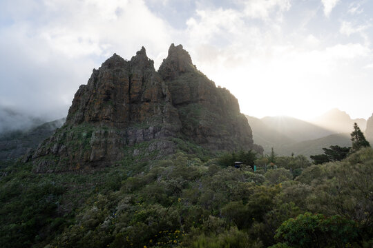 Hiking Abache trail in Teno Mountains, Tenerife