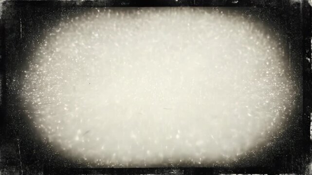 A heavy grain vignette frame with faded white center, black dust noise border and retro photocopy speckle edges, ultra-realistic, no logos.