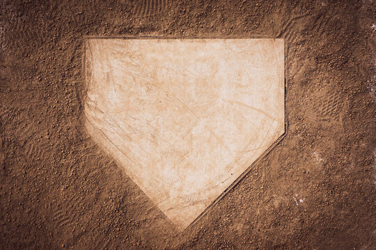 Home plate on baseball and softball field