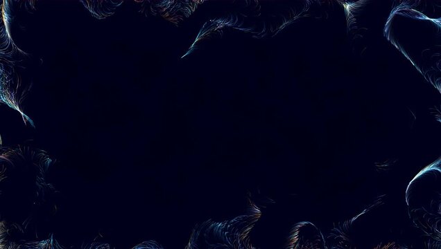 turbulent motion of particles at the edges of the frame