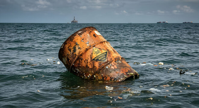 Ocean Pollution Scene
