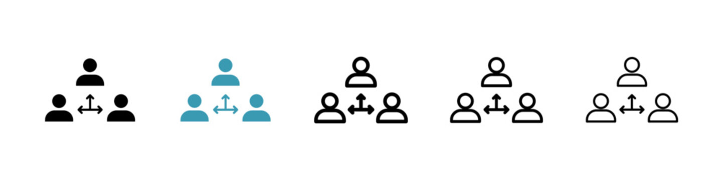 Third party icons collection in black and blue colors