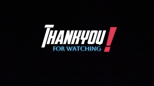 Thankyou for watching tittle animation. Perfect for ending video greeting
