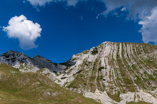 Pruta&scaron; mountain showing unique geological striped rock formations