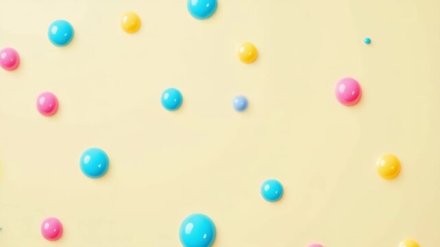 Vibrant paint splashes transition to clean canvas with minimal color dots