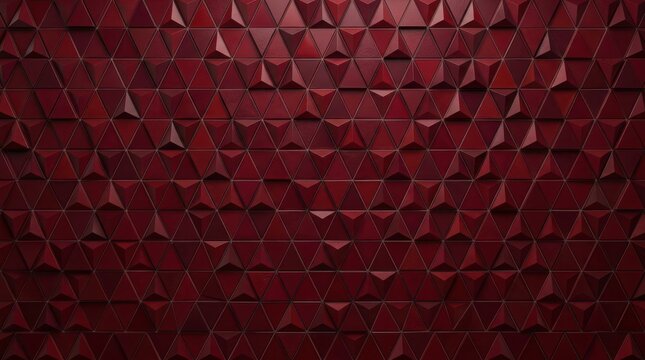 dark red triangular 3d geometric pattern background