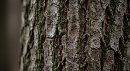 Obraz premium Tree Bark Texture: Close-Up Organic Pattern in Soft Light