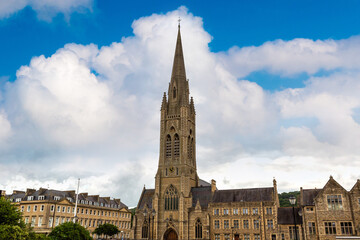 Naklejka premium St John The Evangelist Church Gothic Spire in Bath, Somerset, England, UK