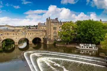 Pulteney Bridge over River Avon with Weir in Bath, Somerset, England, UK © Sergii Figurnyi