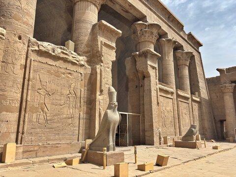 A view from the Edfu Temple in Edfu, Egypt.