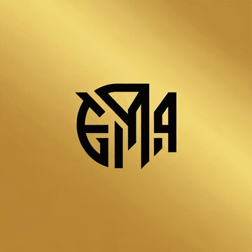 Modern Geometric Logo Design Featuring Intertwined Letters GMA.