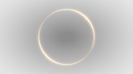 glowing golden ring light effect on black background © gerik_a