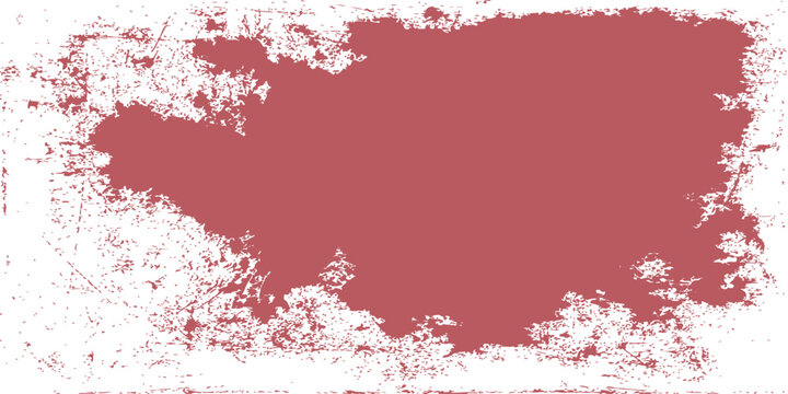 Grunge red border with distressed white inner frame, vintage textured background for aged paper or retro poster design