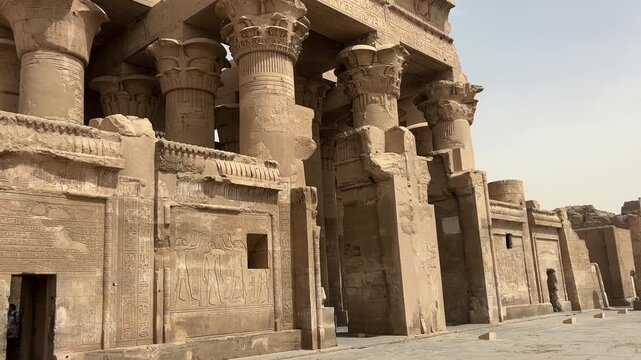 A view from the Kom Ombo Temple in Kom Ombo, Egypt.